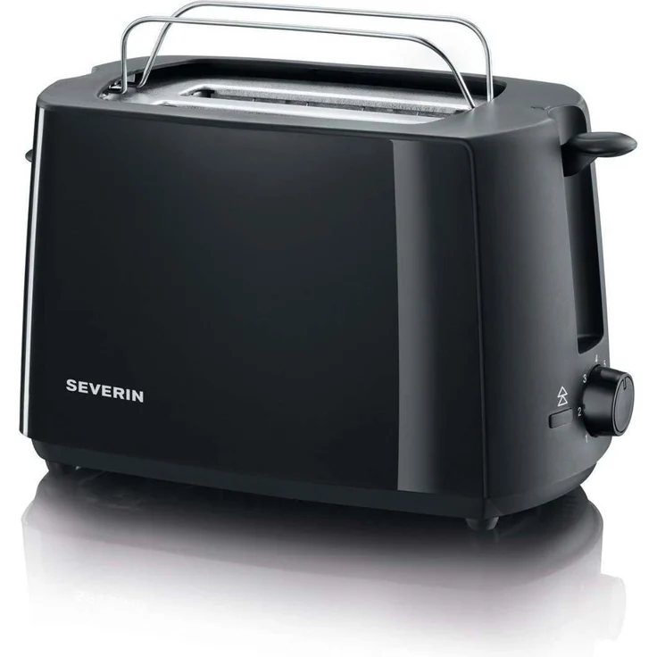 Severin 2287-000 Automatik-Toaster, Inkl. Brötchen-Röstaufsatz, 2 Röstkammern, 700 W, AT 2287, Schwarz, Kunststoff – Bild 1