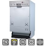 KKT Kolbe DW452ED, Geschirrspüler, E, Geräuschemissionsklasse C, Geräuschemissionen 47 Dezibel