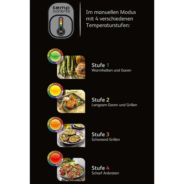 Tefal GC712D OptiGrill+ Kontaktgrill, 2000 Watt, 6 voreingestellte Grillprogramme, 30 cm x 20 cm Grillplatte, 4 Temperaturstufen, herausnehmbare Platte, antihaftbeschichtet, silber – Bild 12