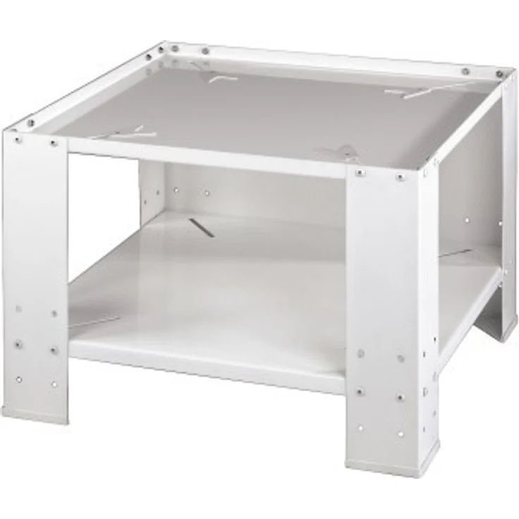 Xavax stabiles Waschmaschinen-Untergestell (60x60 cm, Unterbau-Erhöhung 40 cm, Sockel mit Bodenfach, Podest für Trockner, Gefrierschrank oder Kühlschränke) weiß – Bild 1