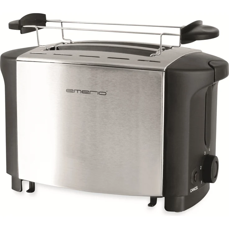 Emerio TO-108275.1 Toaster, 18-8, Edelstahl, Schwarz – Bild 1