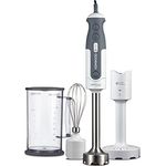 Kenwood Triblade HDP306WH Stabmixer-Set Mixen Pürieren Zerkleinern 800W, Kunststoff, Metall, weiß, grau