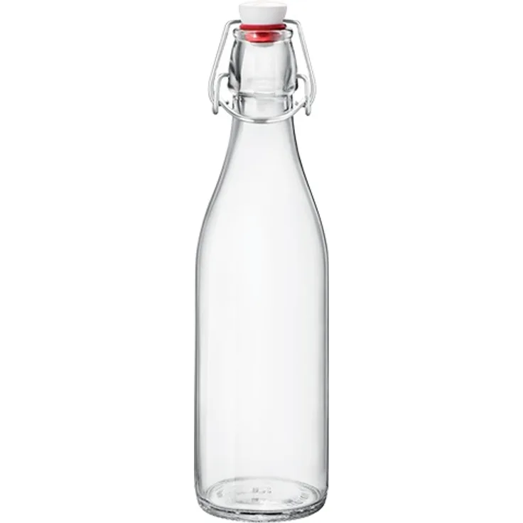 Rocco Bormioli Jar mit Kork Flasche 0,5 Liter, Glas, transparent, 6,5 x 6,5 x 10,5 cm