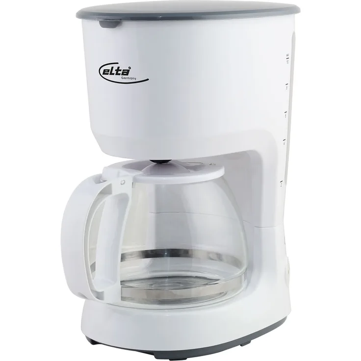 ELTA Kaffeemaschine, 1,25 l, 750 W, weiß, Schwenkfilter