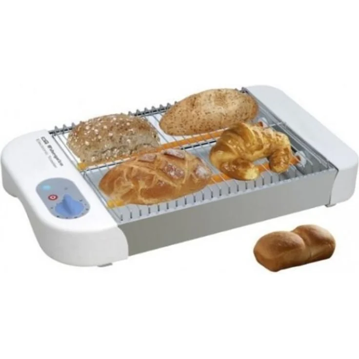 Orbegozo TO1010 Brötchentoaster, 600 W, für verschiedene Brot- und Brötchenarten sowie Gebäckteilchen, Krümelschublade