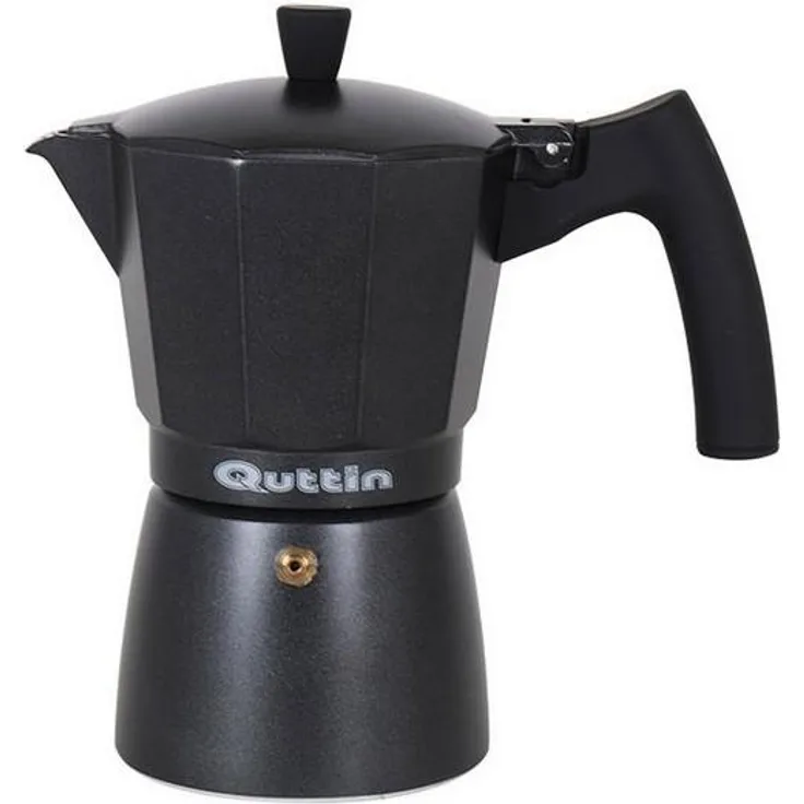 Italienische Kaffeemaschine Quttin Darkblack Induktion Schwarz - Kapazität: 12 Tassen