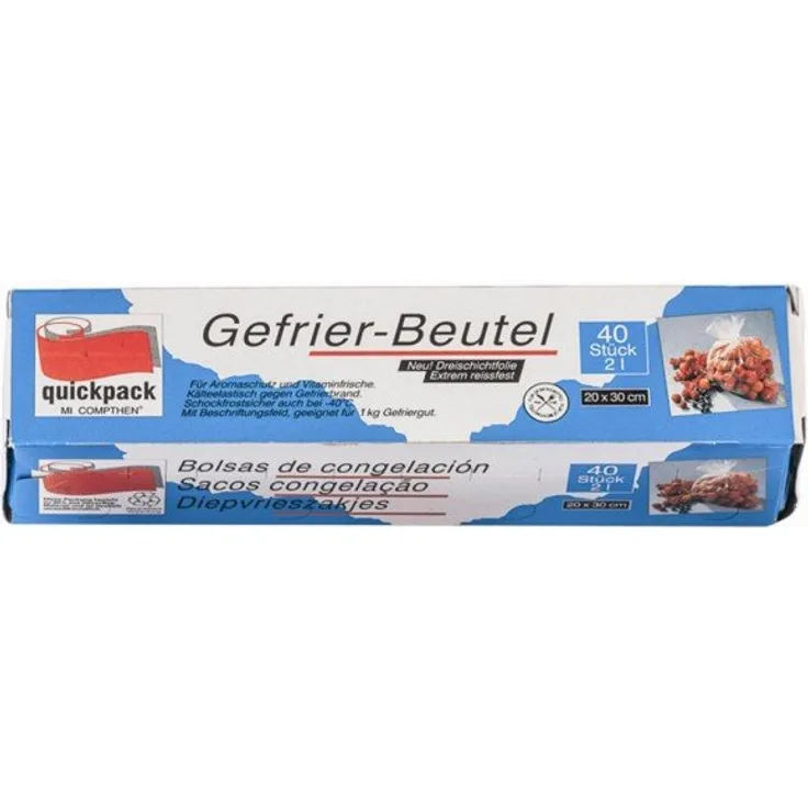 Quickpack 070326 Gefrierbeutel 40 Stück 2 l 