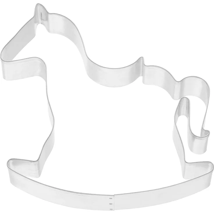 Kaiser Plätzchen Ausstecher Schaukelpferd, Ausstechform für Lebkuchen und Kekse, Edelstahl, 13 cm