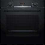 Bosch HBA534EB0 Backofen, Einbaugerät, Energieeffizienzklasse A, Volumen 71 l, Breite 59,4 cm, groß (ab 65 l), versenkbare Drehknöpfe, schwarz