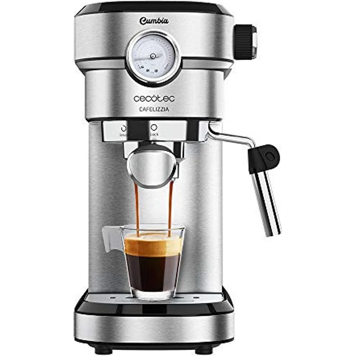 Cecotec Cafelizzia 790 Steel Pro Manuelle Express-Kaffeemaschine, 1,2 L, 20 bar, 1350W, Edelstahl – Bild 1