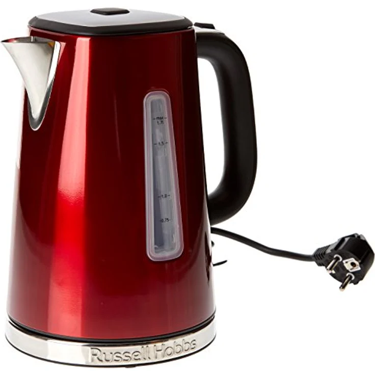 Russell Hobbs Wasserkocher, Luna rot, 1,7l, 2400W, Schnellkochfunktion, optimierte Ausgusstülle, Kalkfilter, Wasserstandsanzeige mit Füllmengenmarkierung, Teekocher 23210-70 – Bild 1