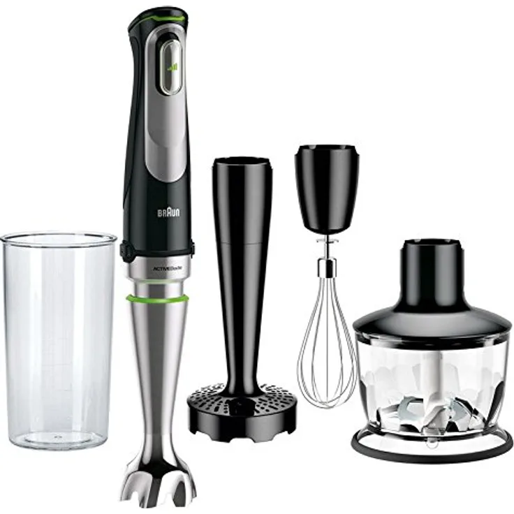 Braun MQ 9037X Stabmixer-Set, ActiveBlade-Technologie, 1000 Watt, 