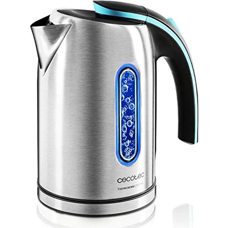 Cecotec ThermoSense 270 Elektrischer Wasserkocher 1,7 Liter, BPA-frei, Edelstahl, 360-Grad-Basis, Antikalkfilter, doppeltes Sicherheitssystem, 2200 W – Bild 1