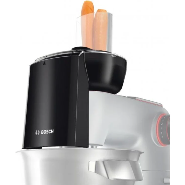 Bosch MUM9DT5S41 OptiMUM Küchenmaschine, 1500W, 7 Geschwindigkeiten, Durchlaufschnitzler, Standmixer-Aufsatz, 5,5 L Edelstahlschüssel, silber, Serie: MUM9 – Bild 8