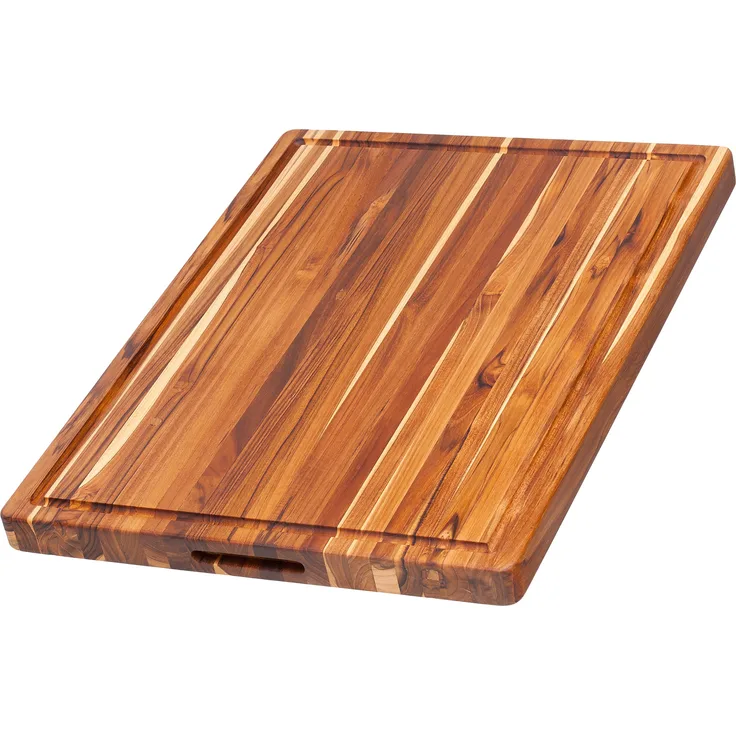 Cutting Board No. 108 von ProTeak Küchenbrett mit Saftrille Schneidbrett Schneidebrett Küchenbrett Teakholzbrett Teakbrett Teak 61x45,8x3,8