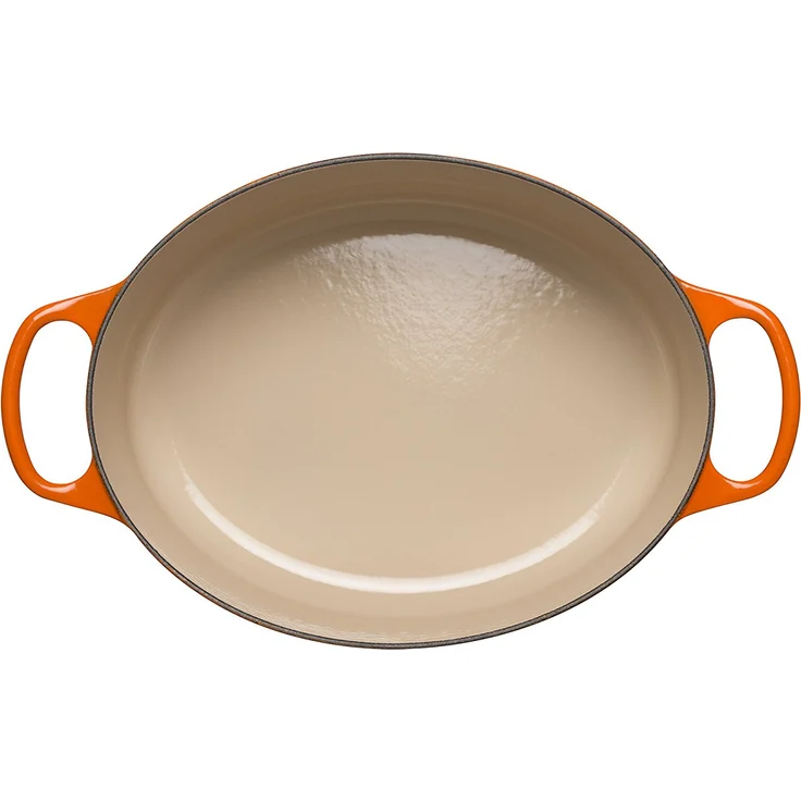 Le Creuset Signature Gusseisen-Bräter mit Deckel, Durchmesser 31 cm, Oval, Für alle Herdarten und Induktion geeignet, Volumen: 6,3 l, Ofenrot – Bild 3