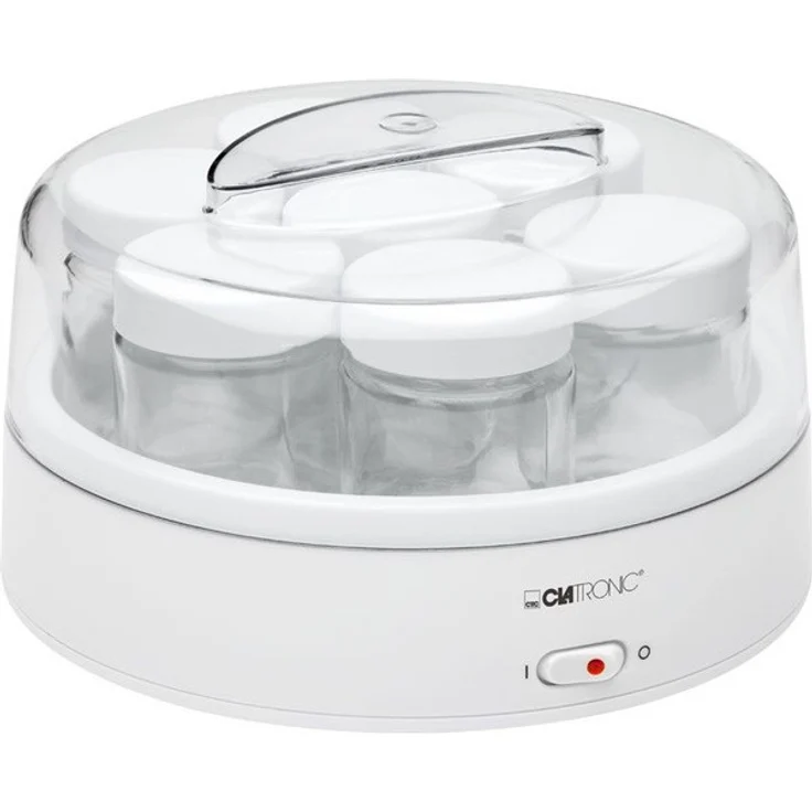Clatronic JM 3344 Joghurtmaker mit 7 Portionsgläsern (je 160 ml), 1.1 Liter, 14 Watt – Bild 1