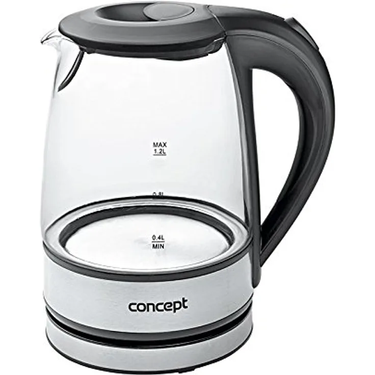 CONPT Hausgeräte rk4900 Glas Wasserkocher, 1,2 L, 1630 W, edelstahl-glas