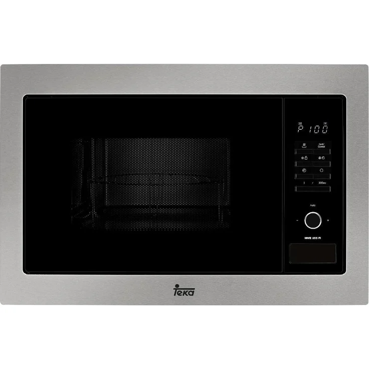 Teka MWE255FI IX Mikrowelle mit Grill, Einbaugerät, 900 W, 25 L Garraum, Innenraum Edelstahl, schwarz, edelstahl – Bild 1