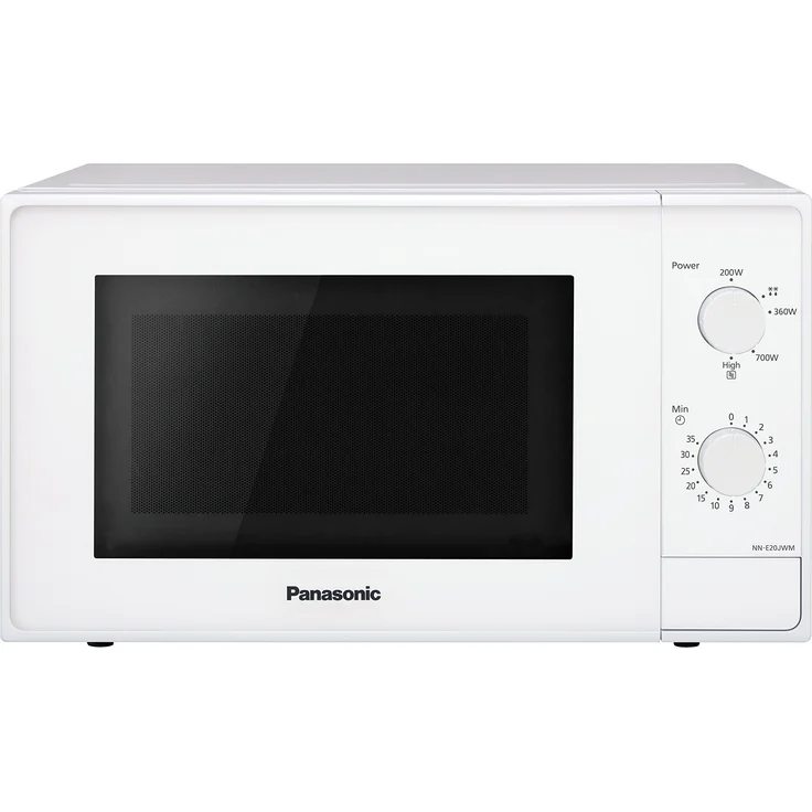 Panasonic NN-E20JWMEPG Mikrowelle, Standgerät, 800 Watt, 20 Liter Garraum, Durchmesser der Teller: 25 cm, weiß – Bild 1