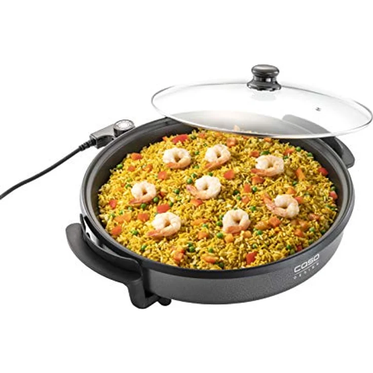 CASO Profi Partypfanne ? elektrische Multipfanne für Pizza, Burger, Gemüse u.v.m, bis ca. 240°C, Warmhaltefunktion – Bild 1