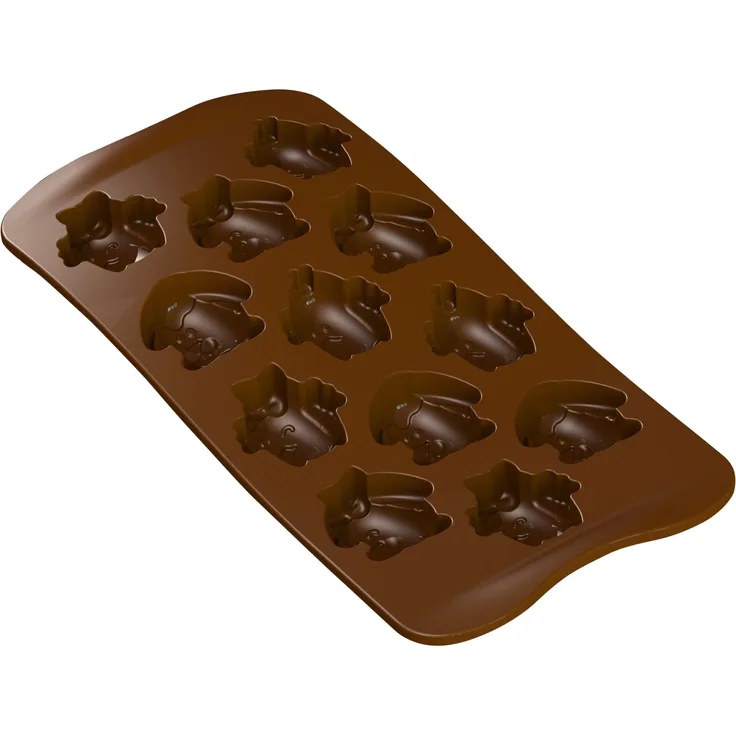 Silikomart 22.130.77.0065 SCG30 EASTER FRIENDS - SILICONE MOULD 34X34 H 18 MM