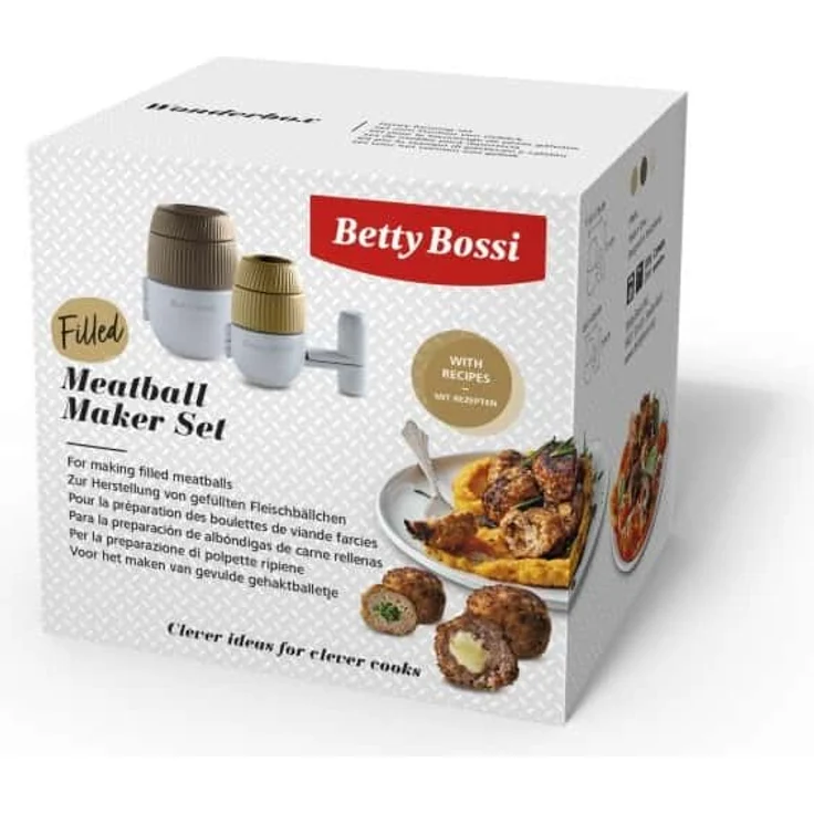 Betty Bossi Meatball Maker Set – Fleischbällchen Former zur Herstellung von saftig gefüllten Fleischklößchen ohne sich die Hände schmutzig zu machen