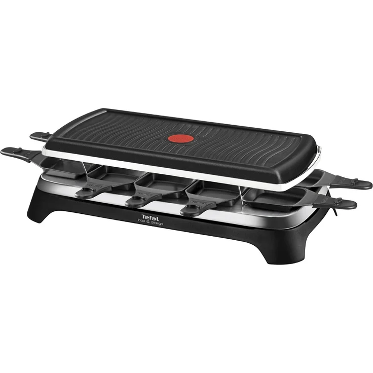 Tefal Raclette Ambiance RE4588, für 10 Personen, inklusive Tischgrill-Funktion, Grillplatte antihaftbeschichtet + spülmaschinengeeignet, 2 Meter langes abnehmbares Kabel, Ein-Ausschalter, 1350W – Bild 1