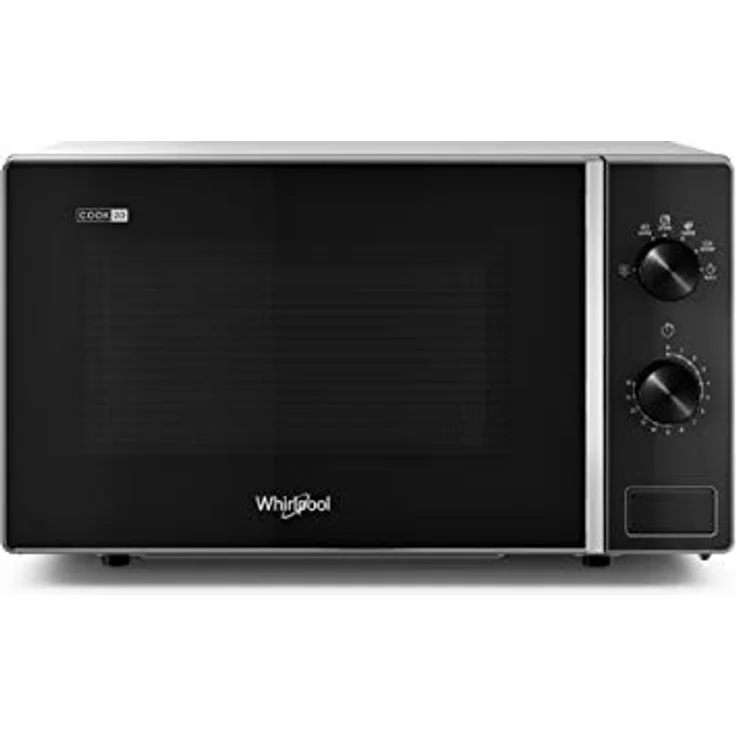 Whirlpool MWP 101 SB Mikrowelle, Standgerät, 20 Liter Garraum, 700 Watt, schwarz, silber – Bild 1