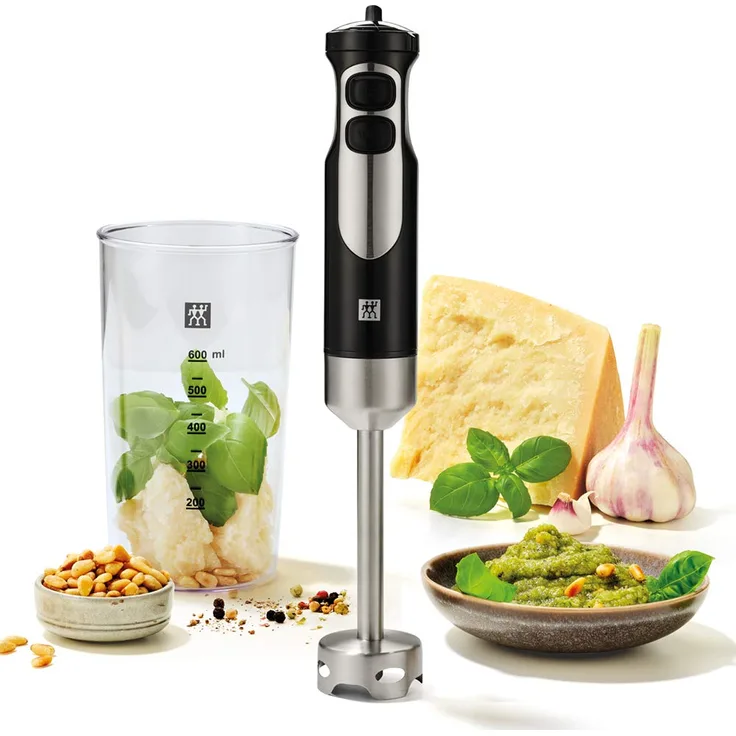 Zwilling 36420-011-0 Stabmixer, Inkl. 600 Messbecher, 550 Watt, 18-8 Stainless Steel, edelstahl-schwarz