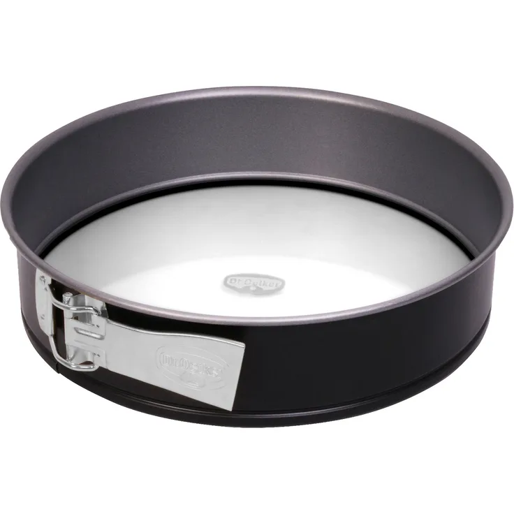 Dr. Oetker Springform Ø 26 cm mit Glasboden Backform mit schnitt- & kratzfestem Glas-Boden, runde Kuchenform mit Antihafteigenschaften, Menge: 1 Stück
