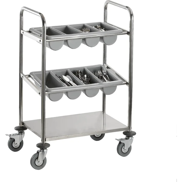 Saro INES Besteckwagen, Silber, 40 x 63 x 98 cm