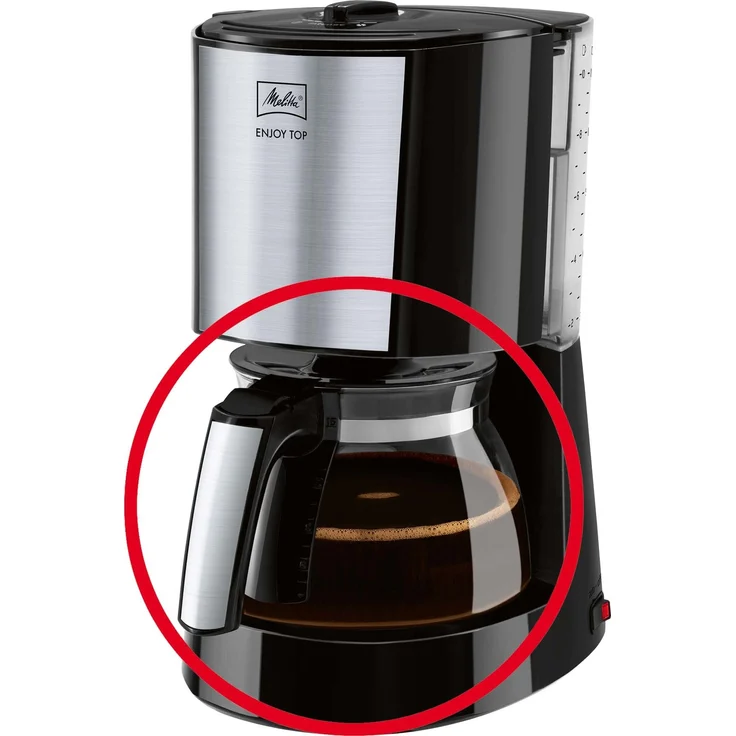Melitta Enjoy Top Glas kanne, schwarz