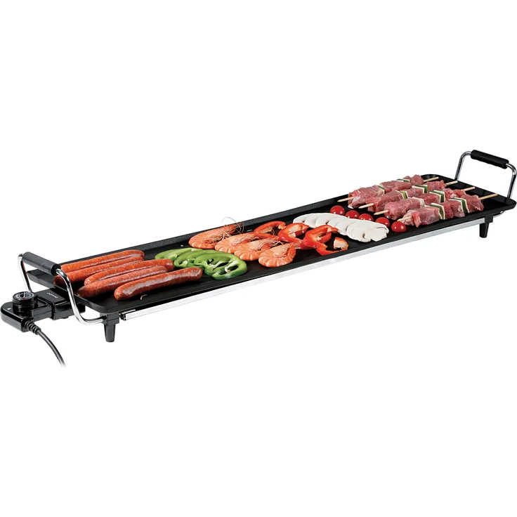 Domoclip Tischgrill, 90 x 23 cm, Teppanyaki-Grillplatte, 1800 Watt