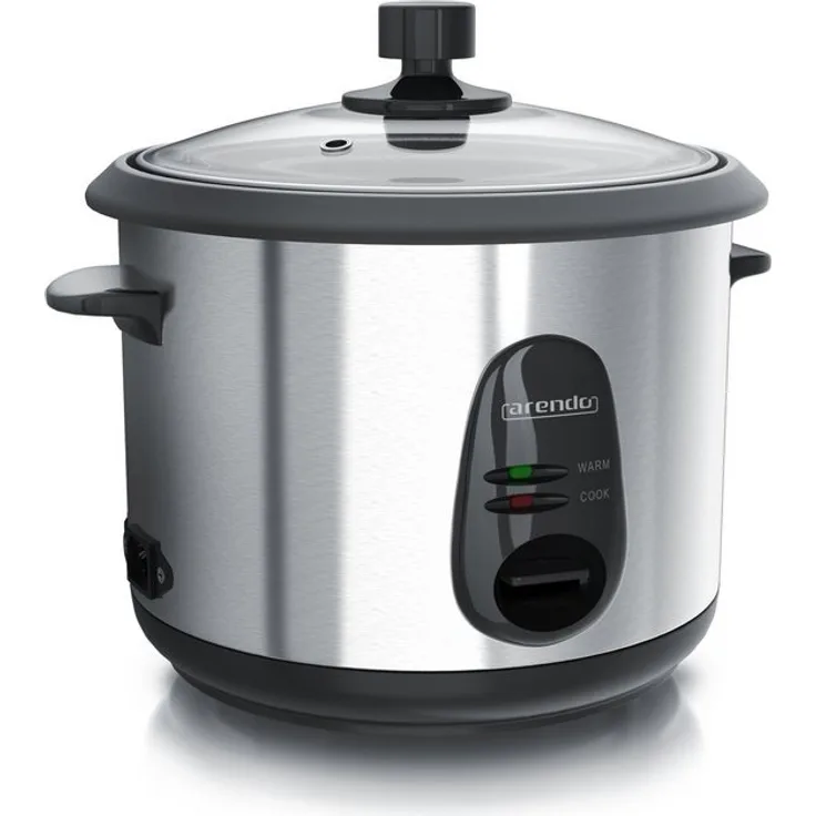 Arendo Reiskocher mit Warmhalte & Dampfgarfunktion EDO 1,5 L