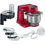 Bosch MUMS2ER01 Küchenmaschine, 700W, 3,8L Schüssel, 4 Geschwindigkeiten, inkl. Patisserie-Set, Durchlaufschnitzler, rot, Serie: MUM2