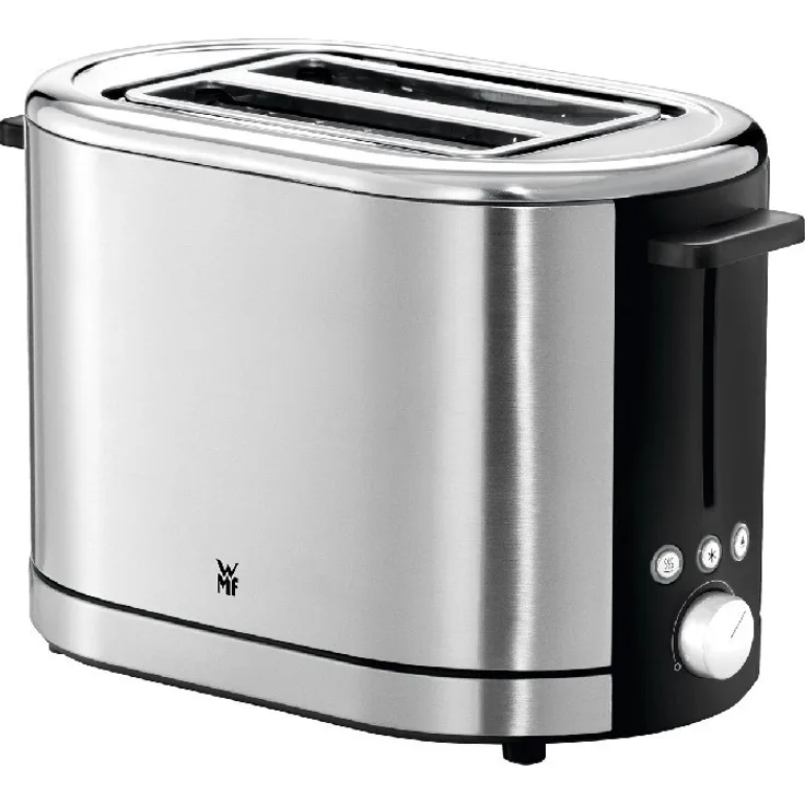 WMF LONO Toaster Doppelschlitz, XXL-Toast Brötchenaufsatz, 7 Bräunungsstufen Überhitzungsschutz 900 W Edelstahl poliert
