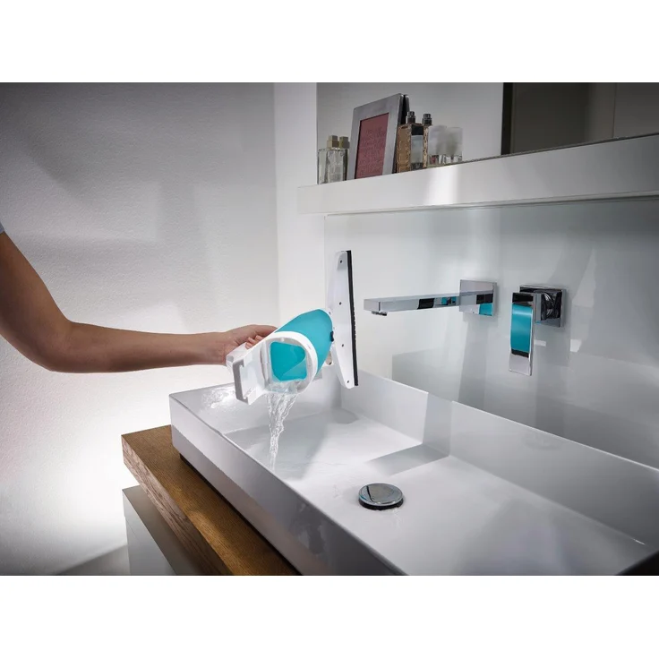 Leifheit Aquanta Click 51025 Fenstersauger, 30 min Akkubetrieb, StandBy-Automatik, 85 m² Reinigungsfläche pro Akkuladung, türkis-weiß – Bild 6