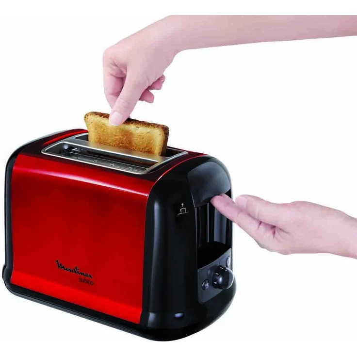 Moulinex LT261D Toaster Subito, rot metallic,Rot, Schwarz – Bild 4