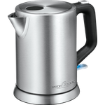 ProfiCook PC-WKS 1106 Edelstahl-Wasserkocher, 1 Liter, maximal 1850-2200 Watt, Wasserstandsanzeige, inox