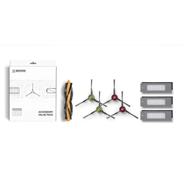 Ecovacs DX5G-KTA, Ersatzset für Ecovacs Deebot Ozmo 950 & 920, Weiß Schwarz Blau