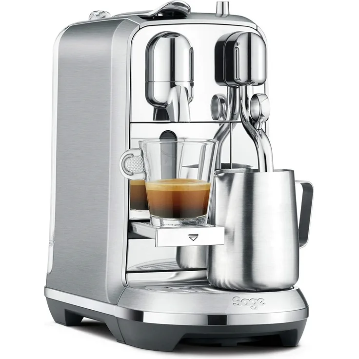 Sage SNE800BSS Nespresso Creatista Plus Brushed Stainless Steel Kapselmaschine mit Milchaufschäumer