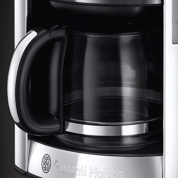 Russell Hobbs Digitale Kaffeemaschine Luna grau, programmierbarer Timer, bis 12 Tassen, 1,5l Glaskanne, 1000W, Warmhalteplatte, Abschaltautomatik, Filterkaffeemaschine 23241-56 – Bild 2