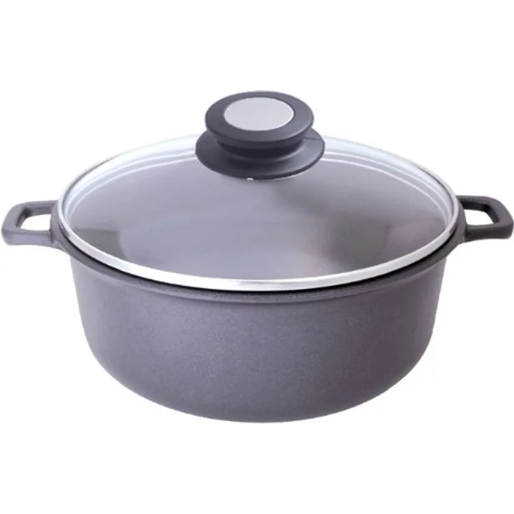 DE BUYER Bratentopf, Edelstahl, Silber, 28 cm
