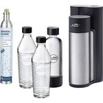 Sodapop Wassersprudler Harold Silber inkl. 1 PET-Flasche, inkl. 2 Glaskaraffen, und 1 CO2-Zylinder