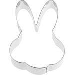 Dr. Oetker Ausstecher Hasenkopf, Keks- und Plätzchenform, silber