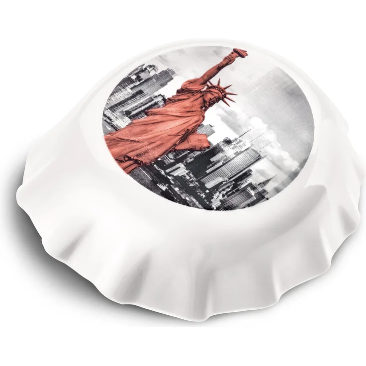 koziol Plopp Flaschenöffner mit Druck, Thermoplastischer Kunststoff, Weiß, 8.5 x 7.7 x 2.4 cm