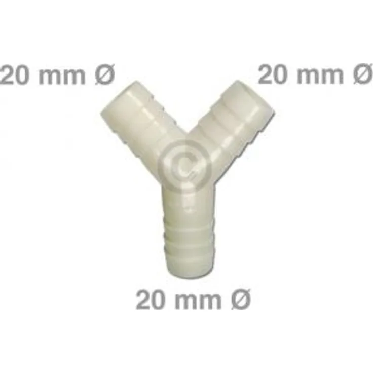 AblaufschlauchVerbinder für 19_19_19mmØ Bauknecht, Whirlpool, Ikea