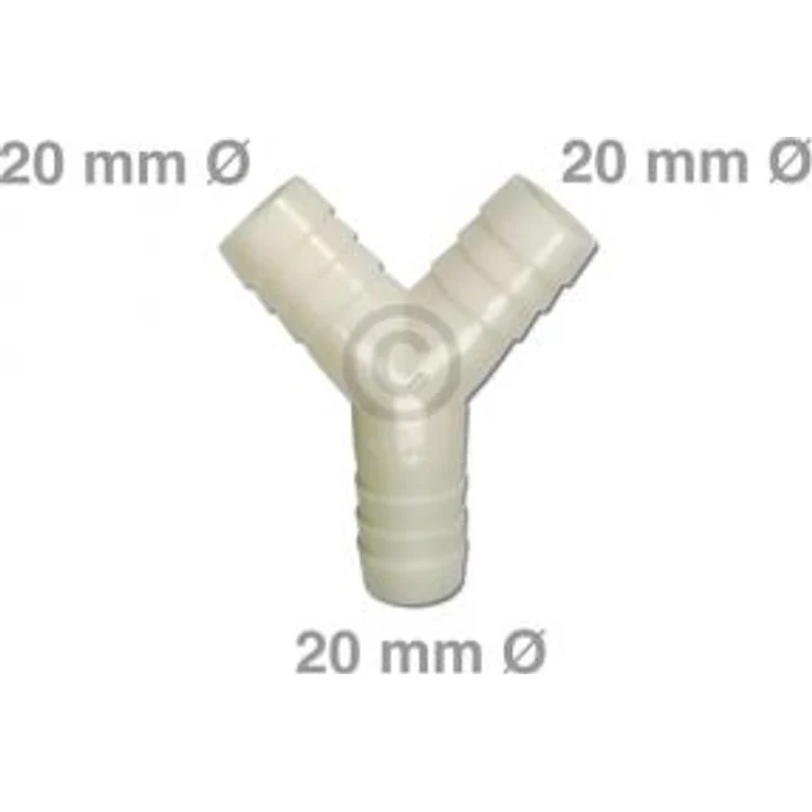 AblaufschlauchVerbinder für 19_19_19mmØ Bauknecht, Whirlpool, Ikea