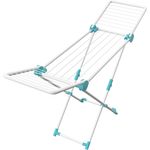 Artweger 2S2MI Wäschetrockner, faserverstärkte Seile, Flügel, Kunststoff, weiß / minze, 42,5 x 8,3 x 105 cm